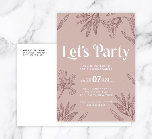 Blossom Bliss Invite Mockup