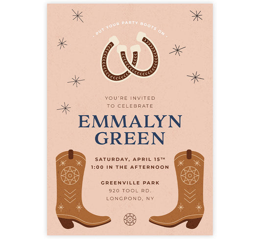 Party Boots Invite