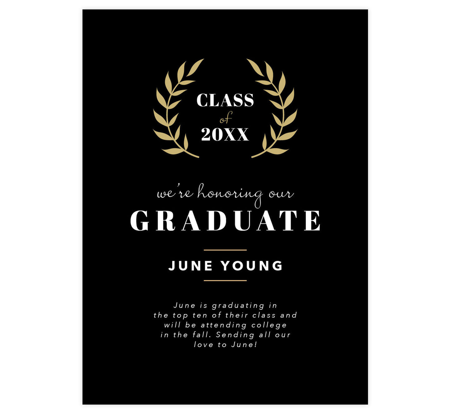 Typography Grad Card