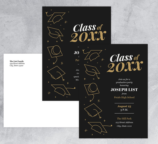 Hand Drawn Caps Card