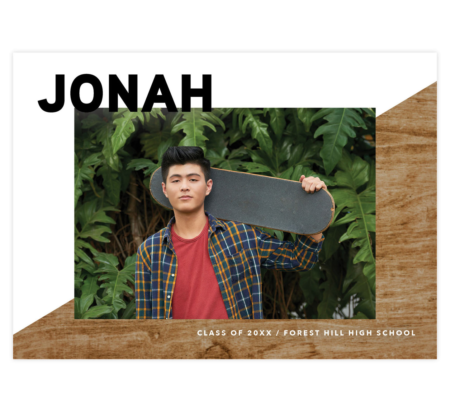 White & Wood Card