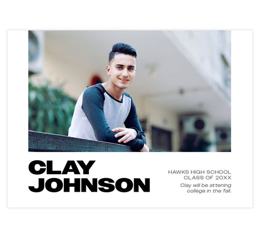 Simple Type Grad Card