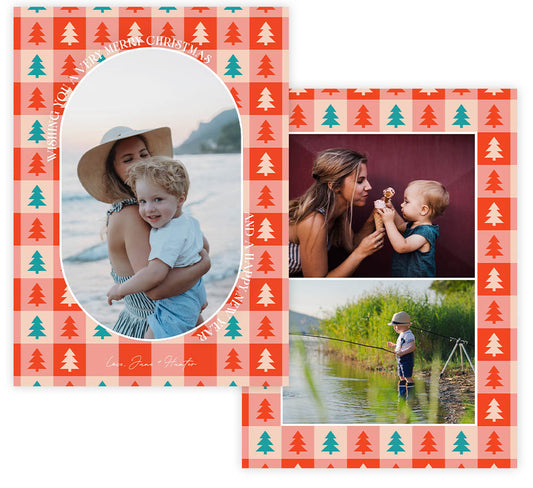 Cheerful Trees Holiday Card