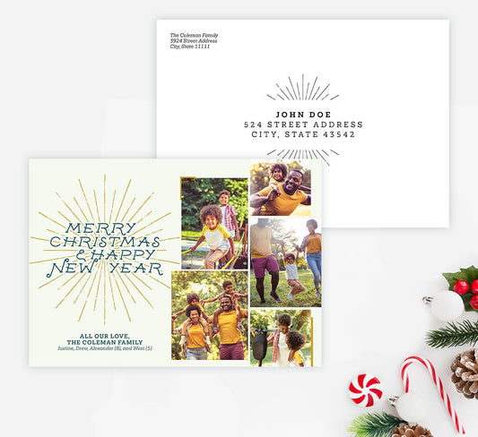 Vintage Twinkle Holiday Card Mockup