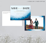 Load image into Gallery viewer, Blue Geode Save The Date
