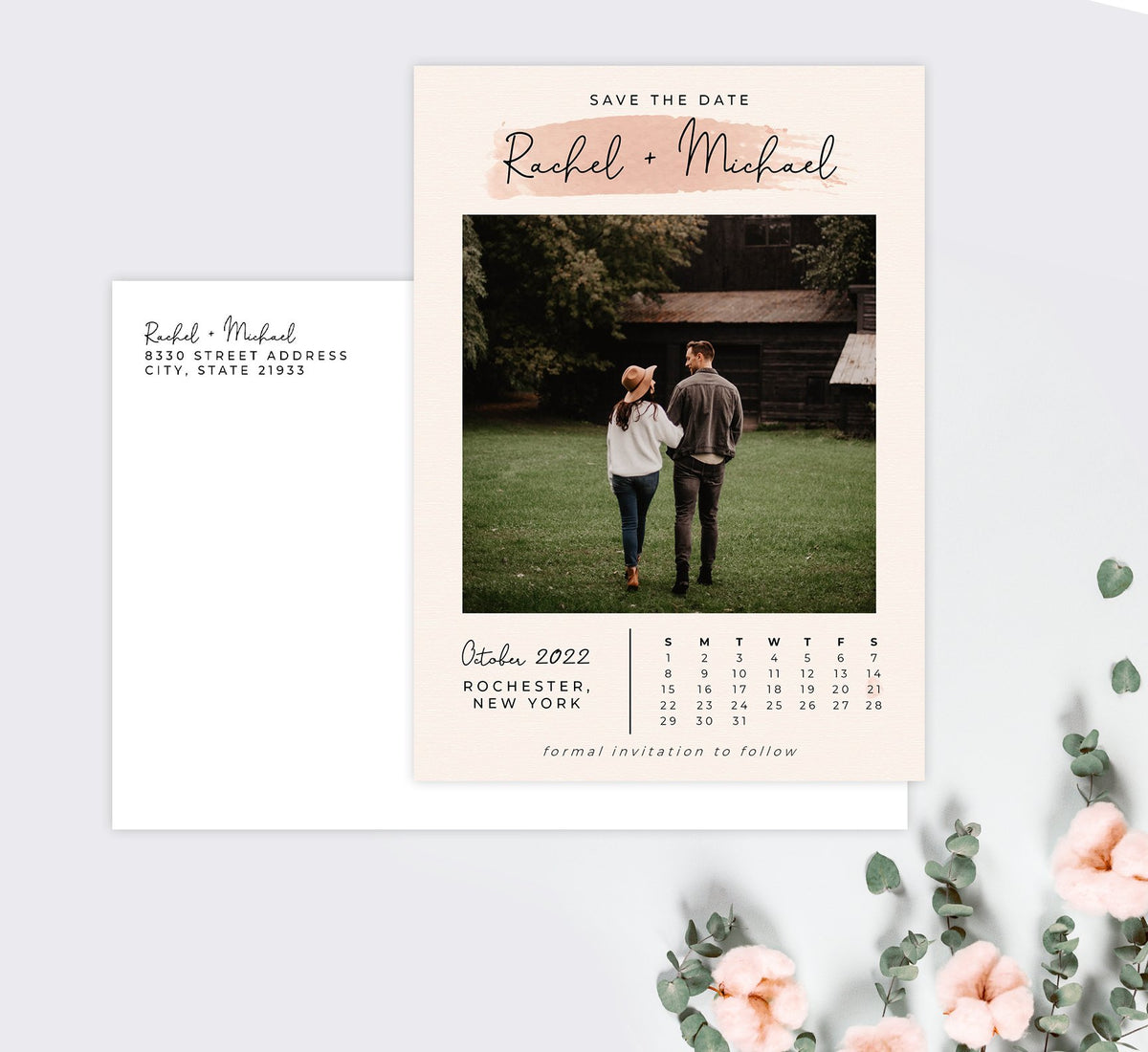Dates Set Save the Date Card | Printing by Penny Lane