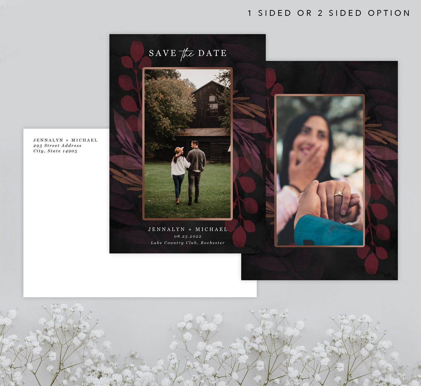 Deep Love Save the Date Card Mockup