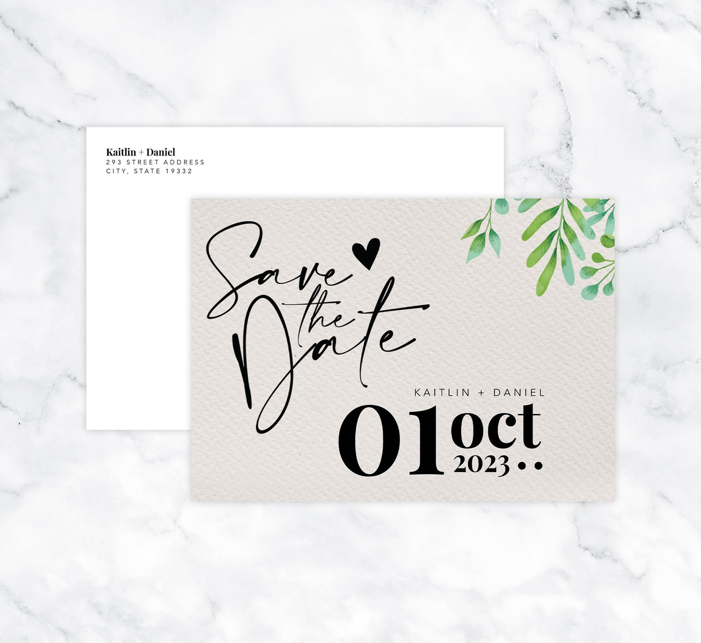 Modern Elegance Save the Date Card Mockup
