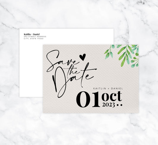 Modern Elegance Save the Date Card Mockup