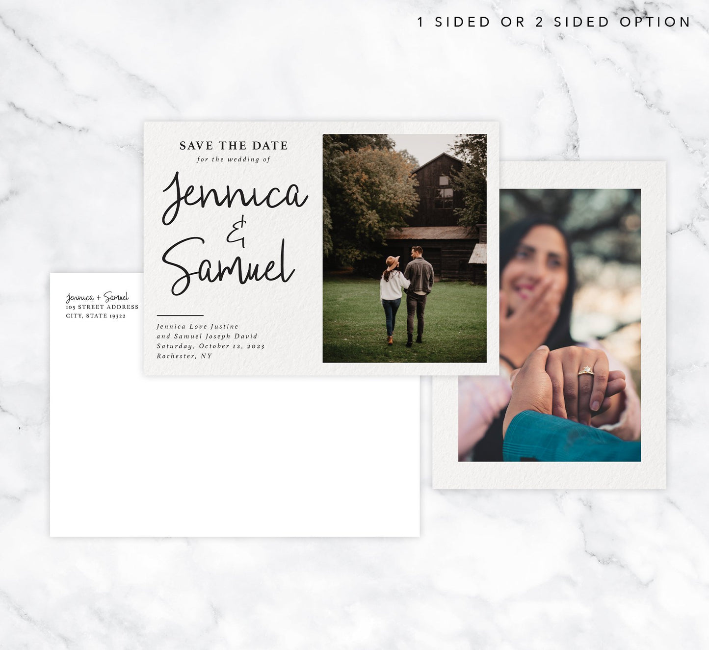 Modern Script Save the Date Card Mockup