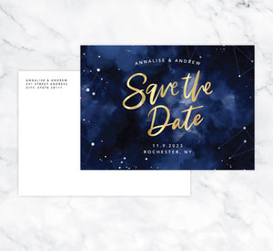 Stars Align Save the Date Card Mockup