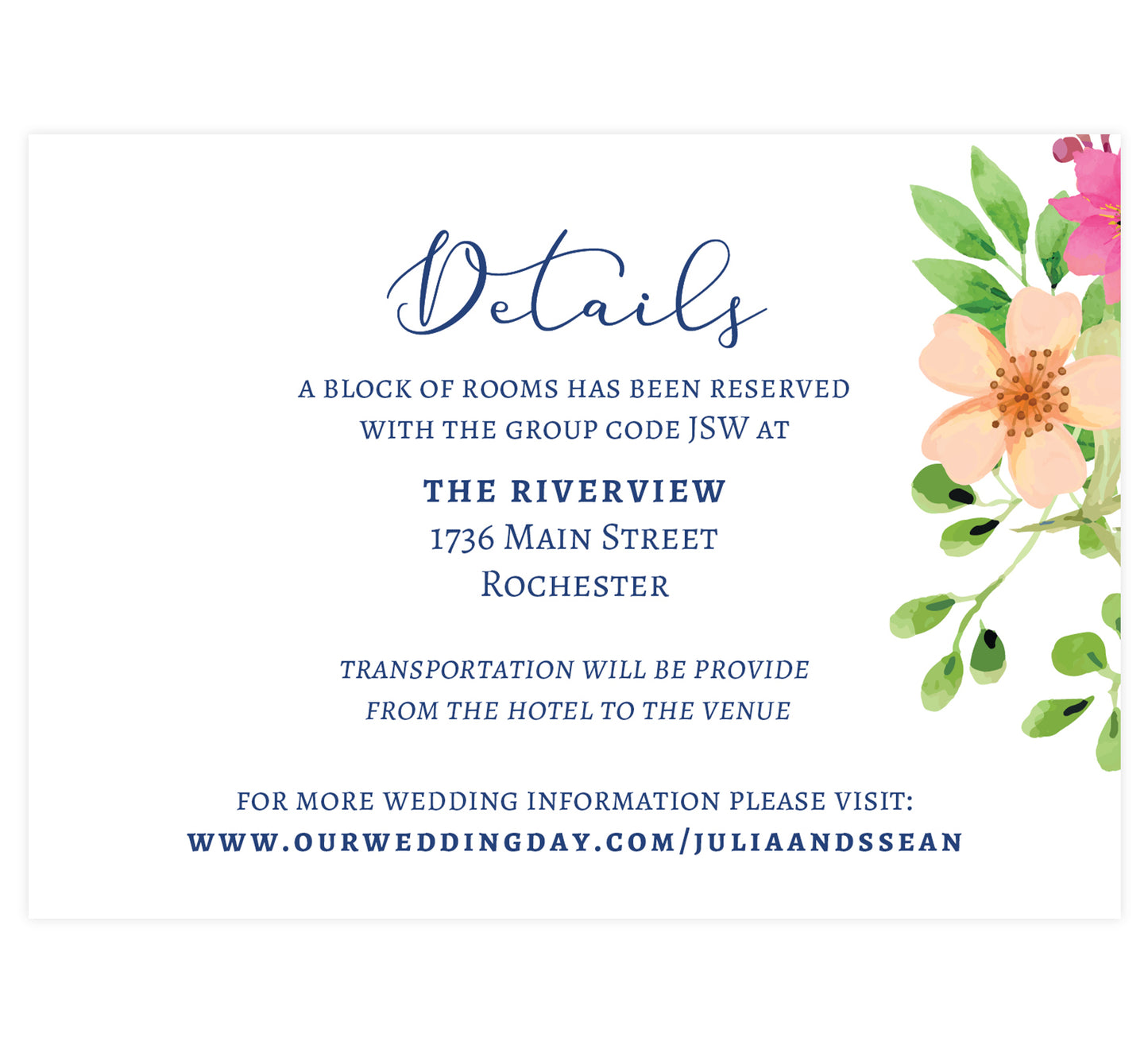 Navy Bouquet Details