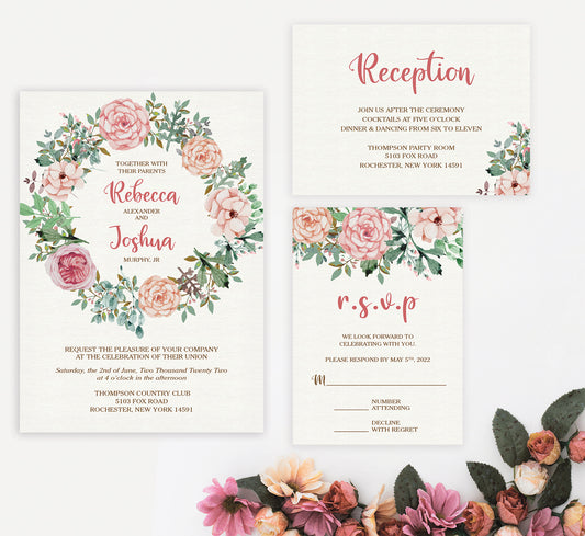 Rose Wreath RSVP