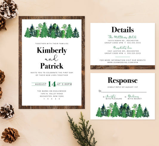 Rustic Elegance Wedding Set Mockup