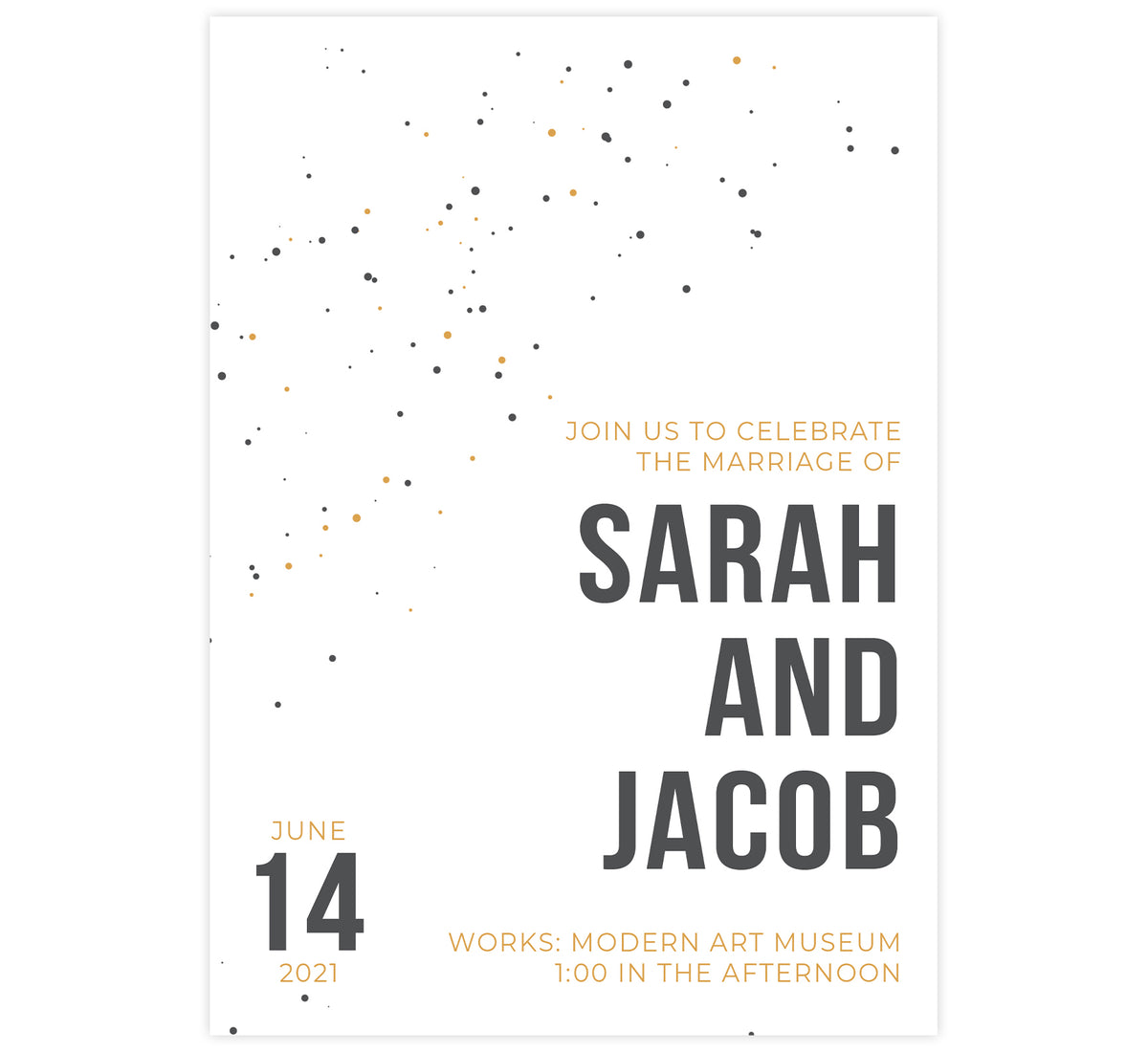Modern Bold Wedding Invitation Printing by Penny Lane