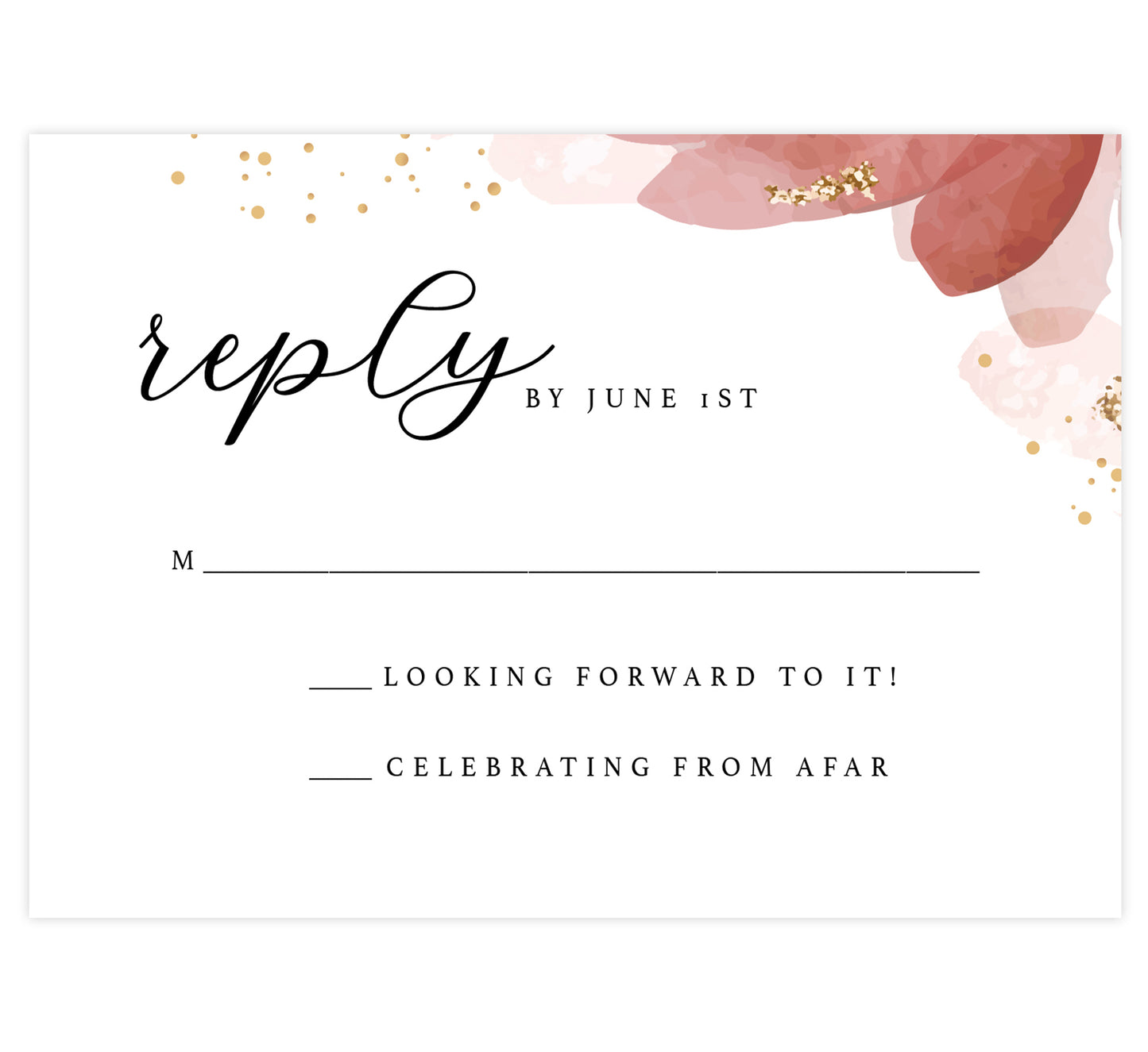 Enchanting Watercolor wedding invitation and set mockup