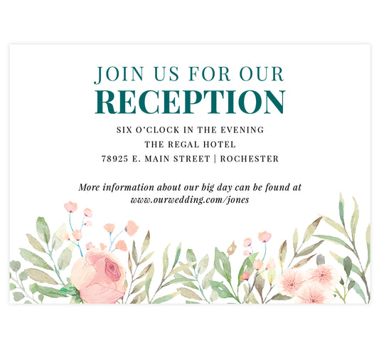Pink and Teal Reception