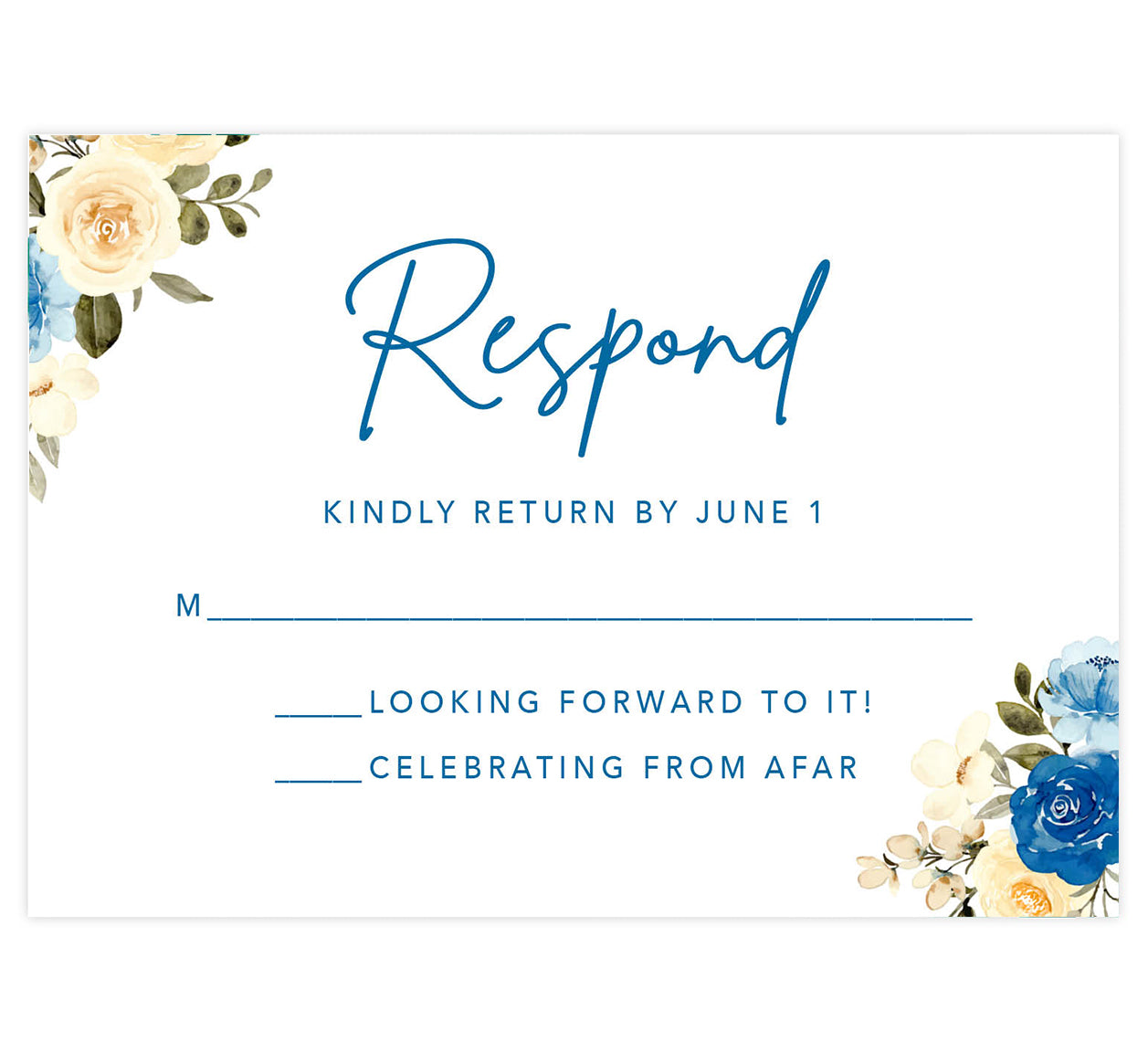 Stunning Watercolor RSVP