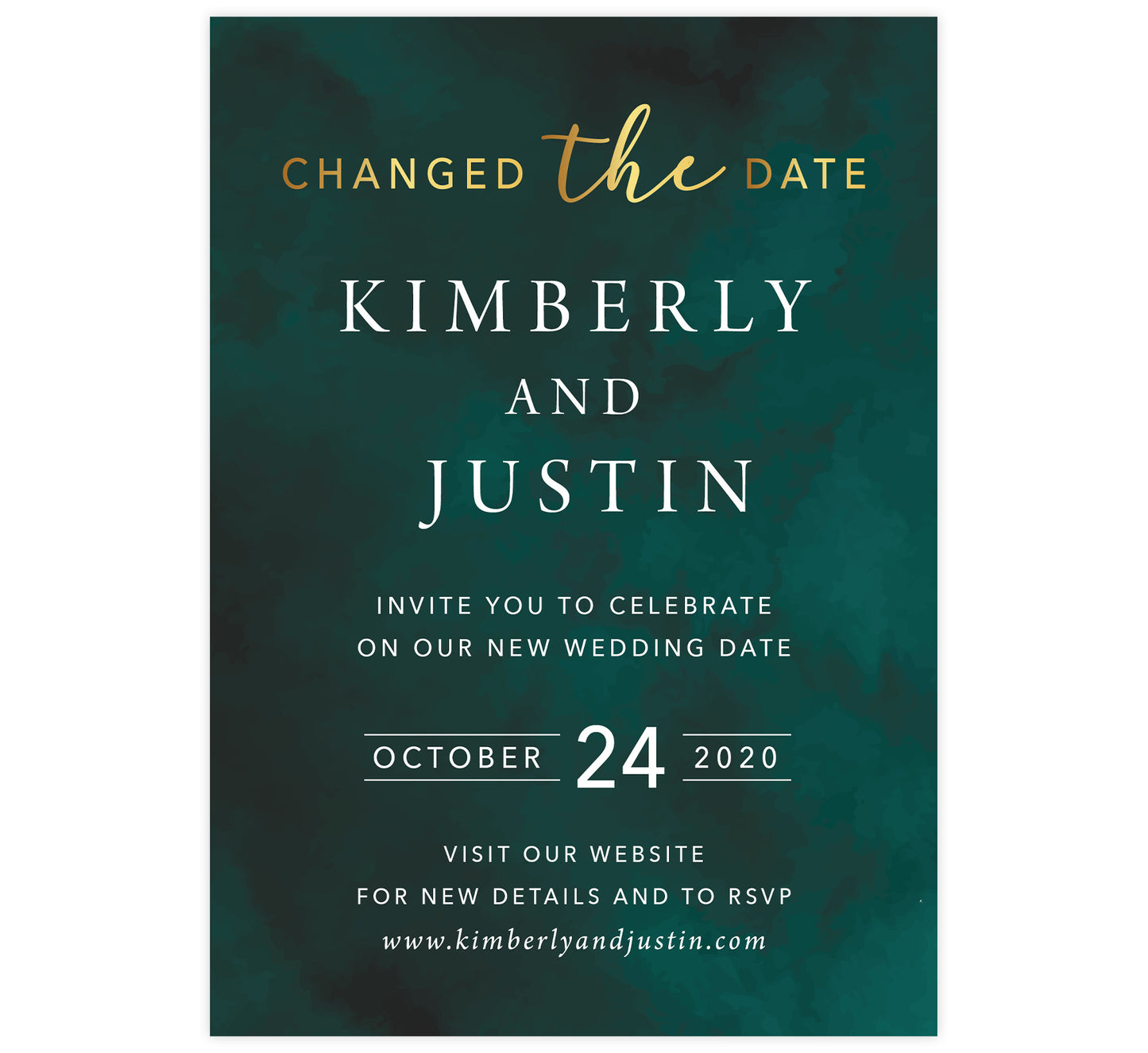Green Ombre Postponed Card