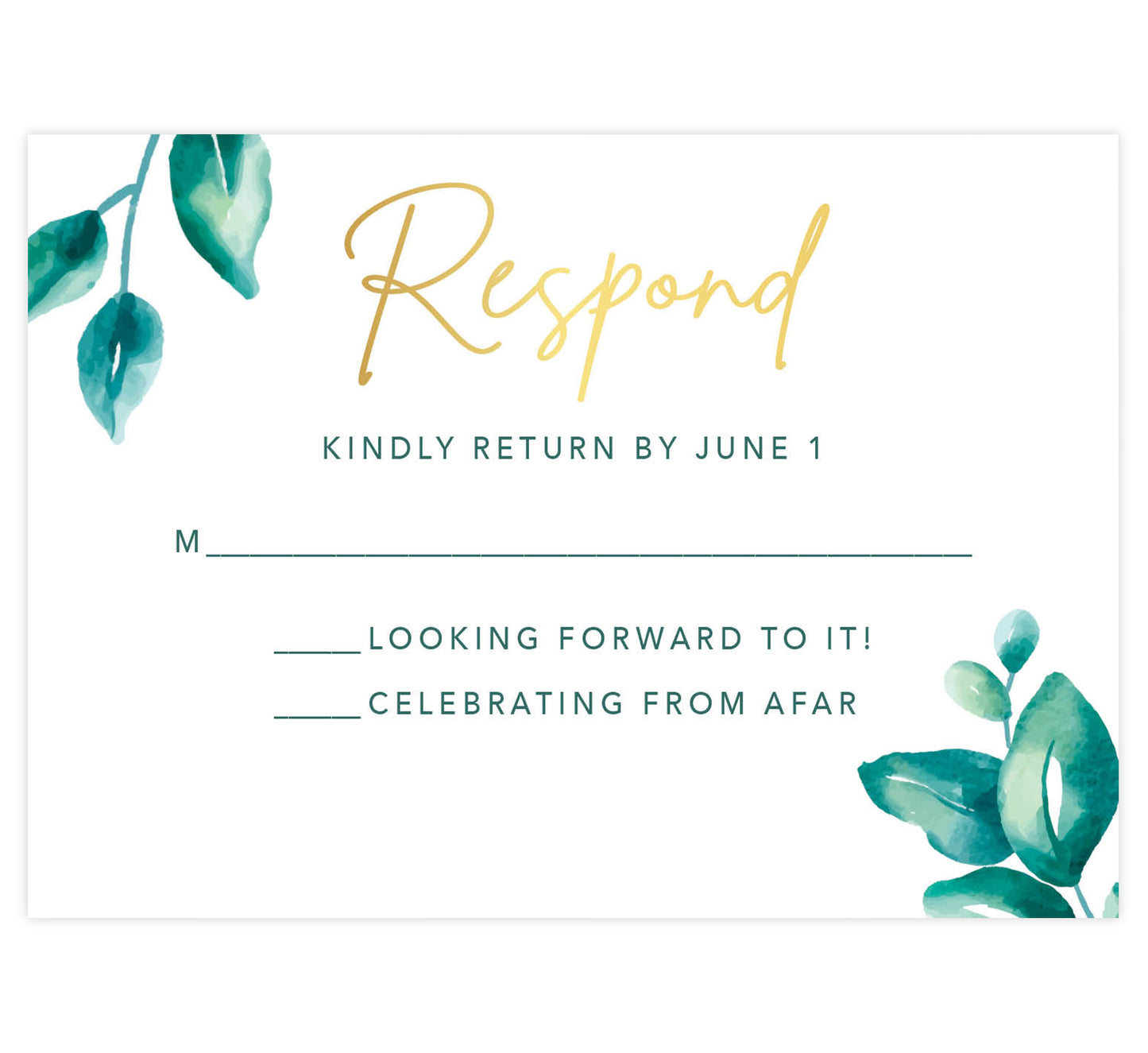 Stunning Watercolor RSVP