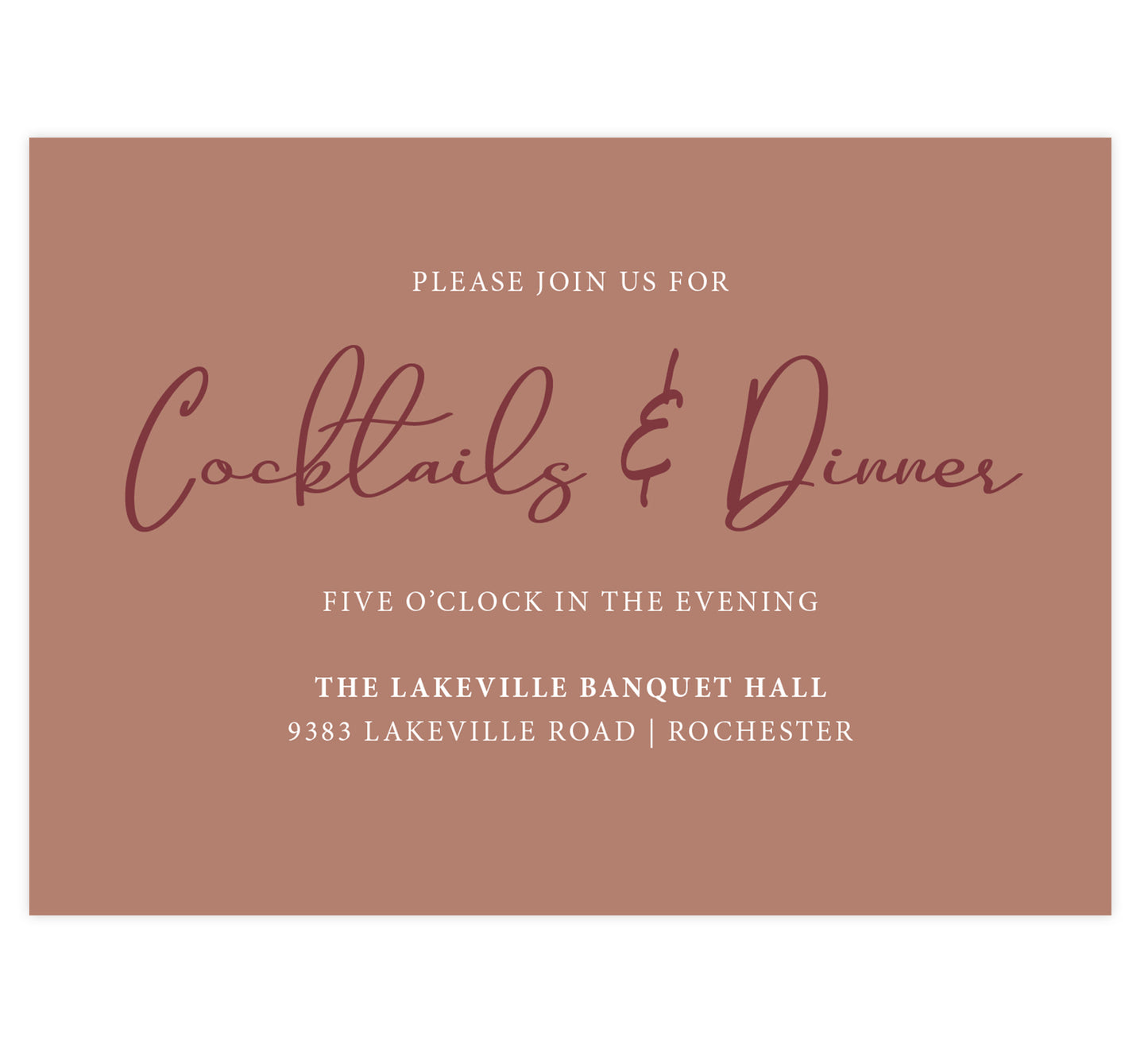 Simple Wine Reception