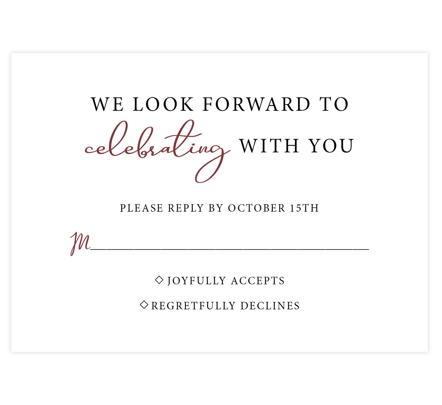 Simple Wine RSVP