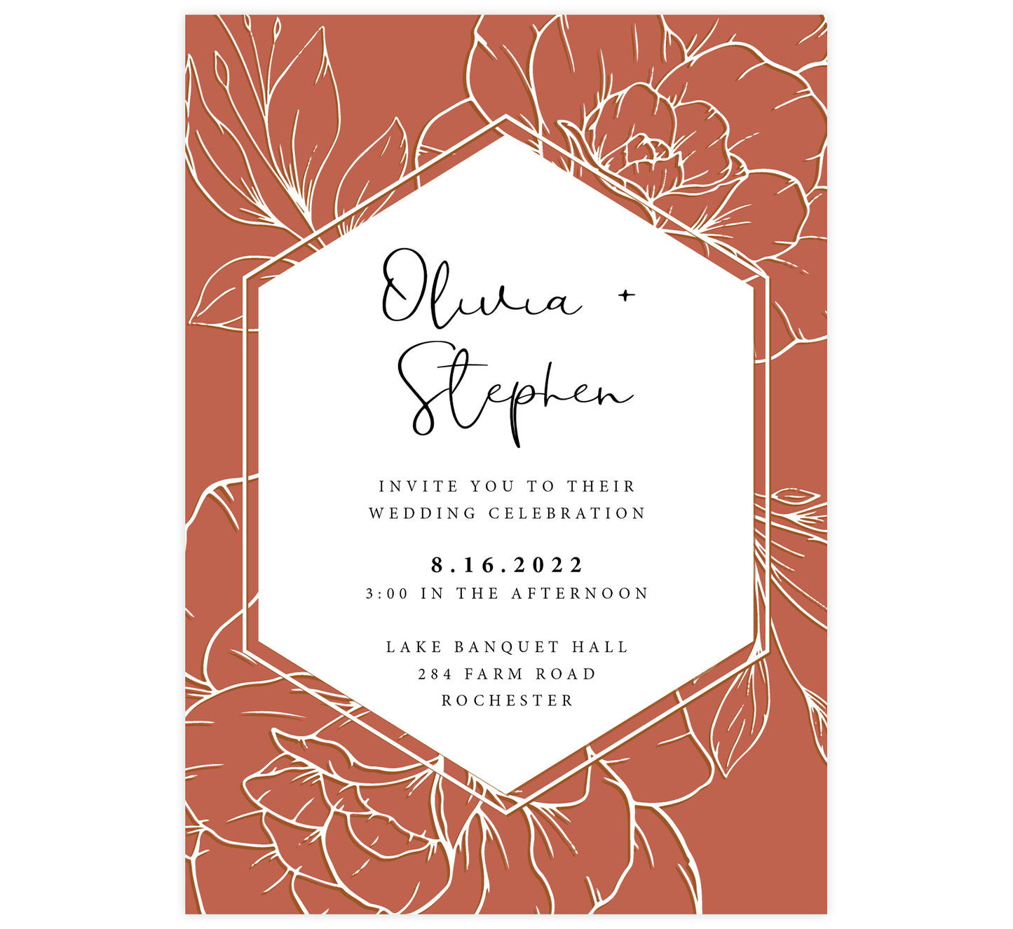Gleaming Botanical Invitation