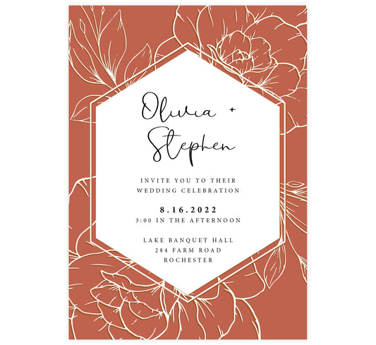 Gleaming Botanical Invitation