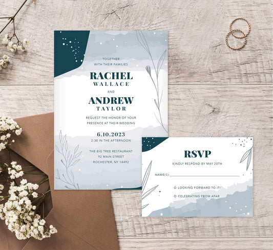 Deckled Blues RSVP