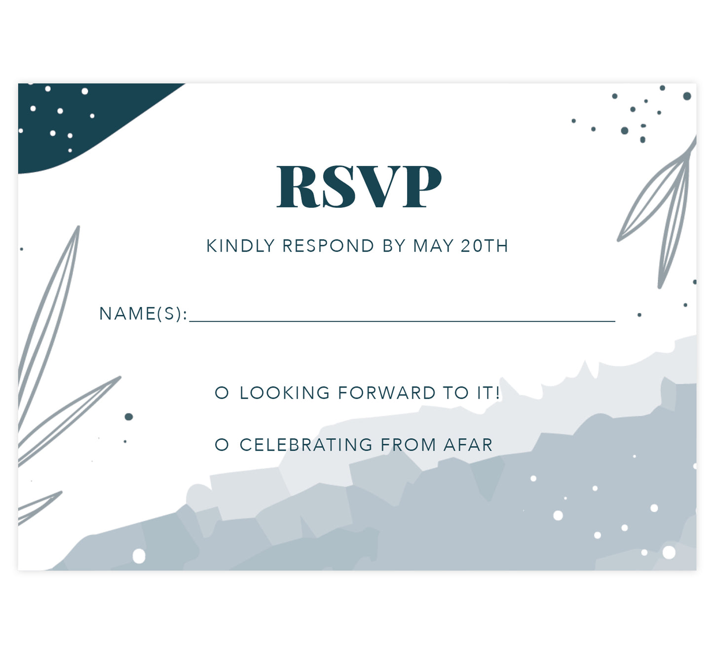 Deckled Blues RSVP