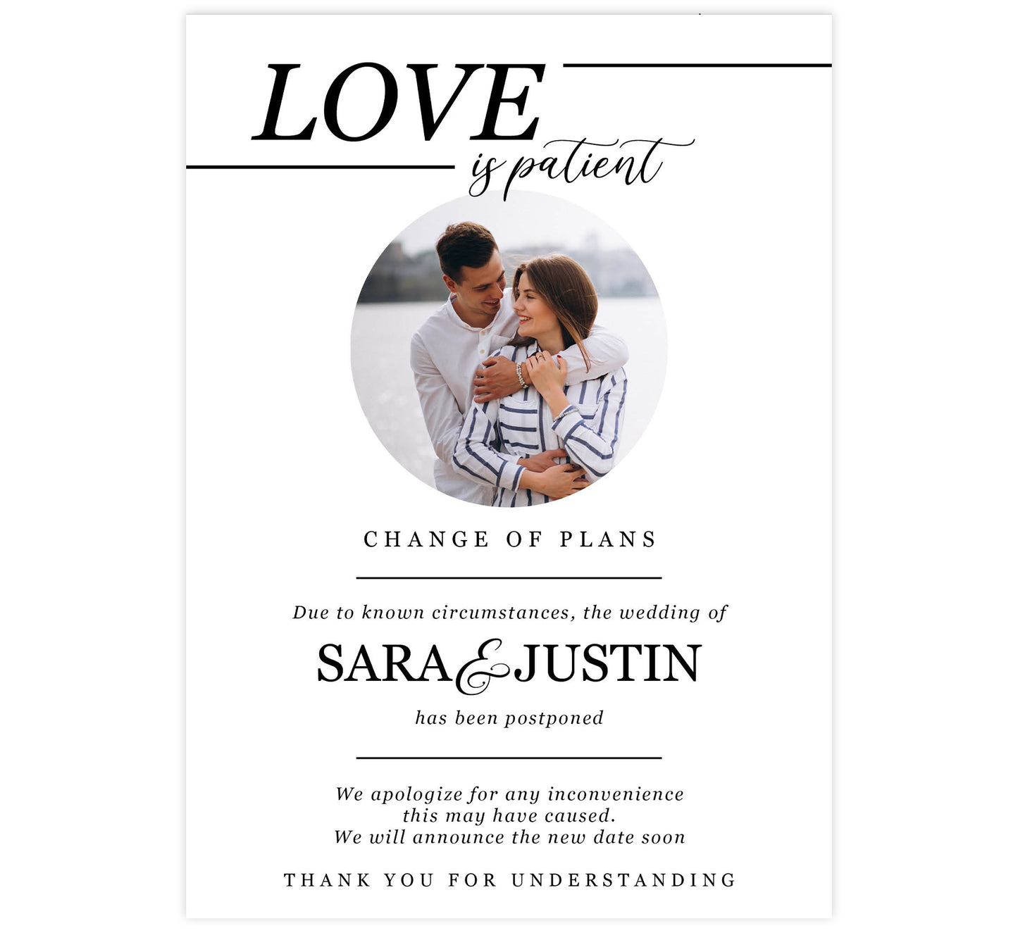 Patient Postponed Card