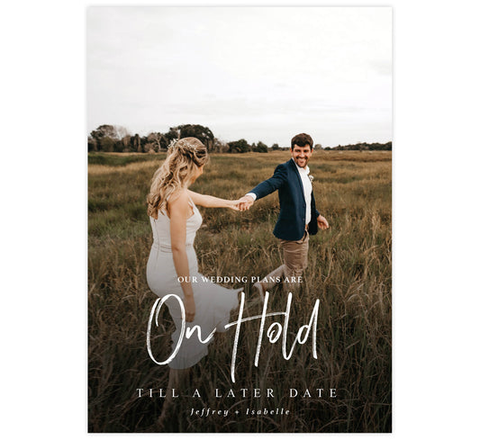 On Hold Postponed Card