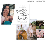 Load image into Gallery viewer, Wedding White Save the Date Card with 3 image spots
