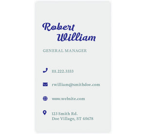 Simple Script Business Card