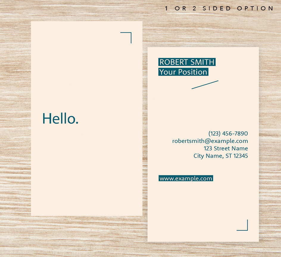 Modern Hello Business Card