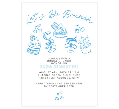 Blue Brunch Invite