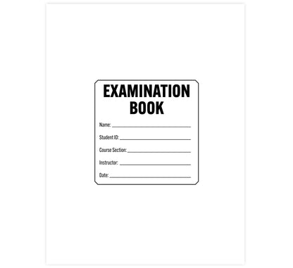 Examination Booklet, 1 Box (150 ct.): 16 Pages, Saddle Stiched, 8.5"x11"