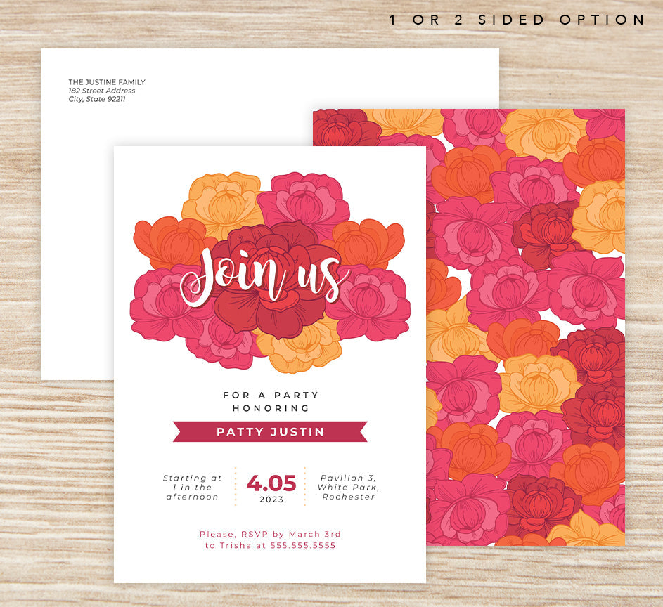 Bright Botanicals Invite Mockup