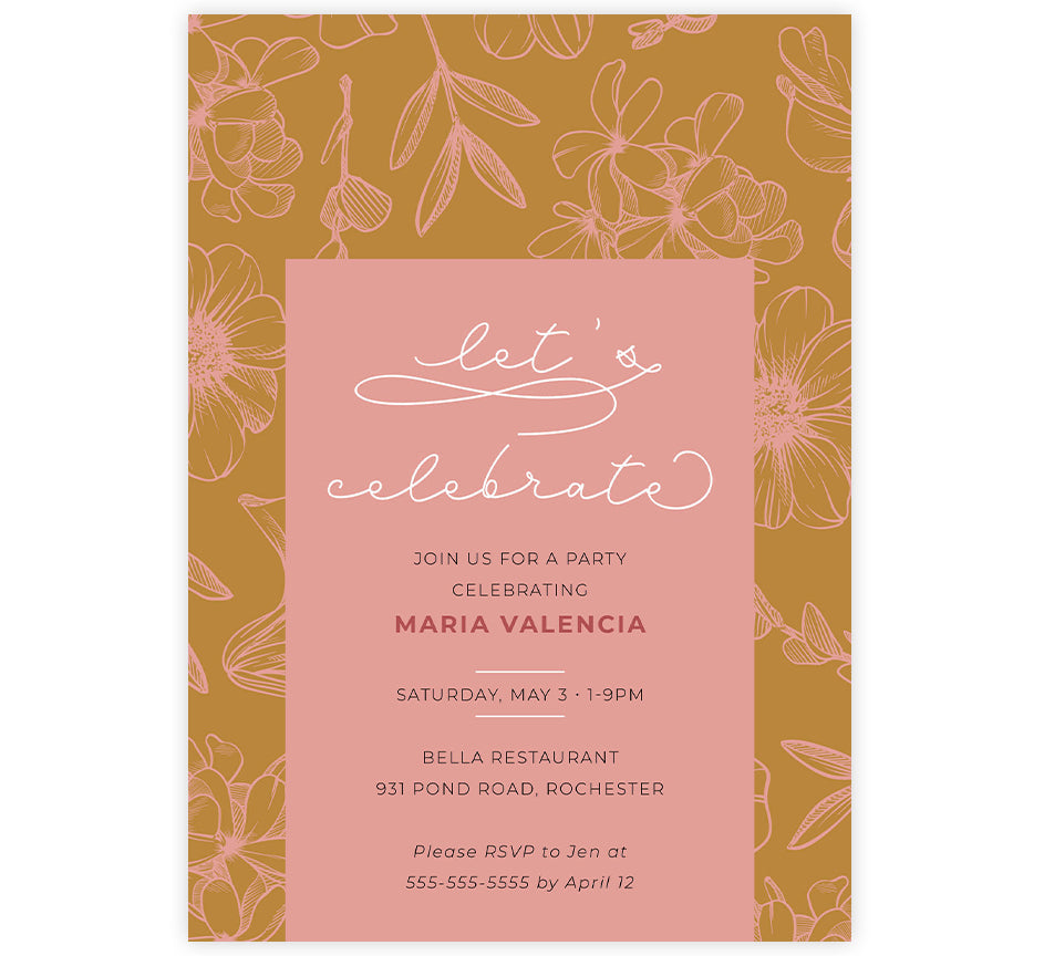 Modern Flourish Invite