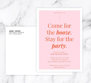 Pink Party Invite Mockup