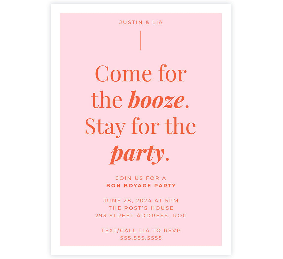 Pink Party Invite