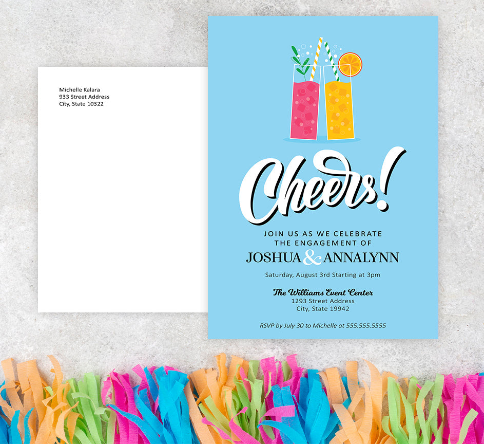 Simple Cheers Invite Mockup