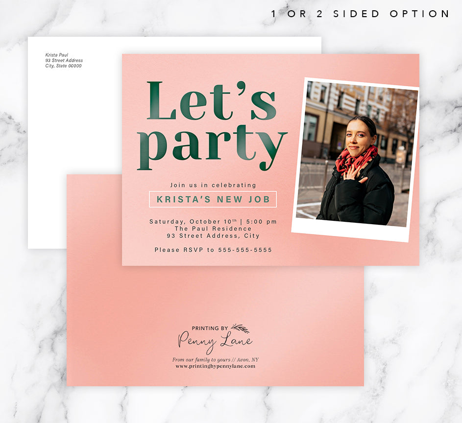 Party Polaroid Invite Mockup