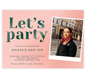 Party Polaroid Invite