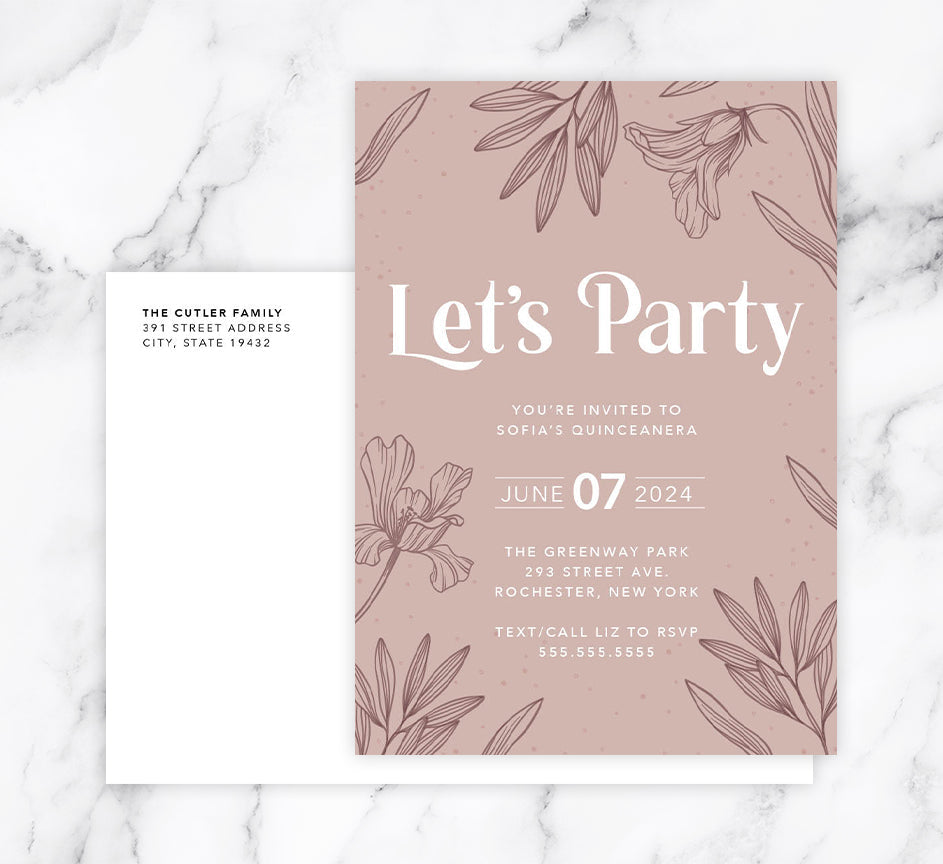 Blossom Bliss Invite Mockup