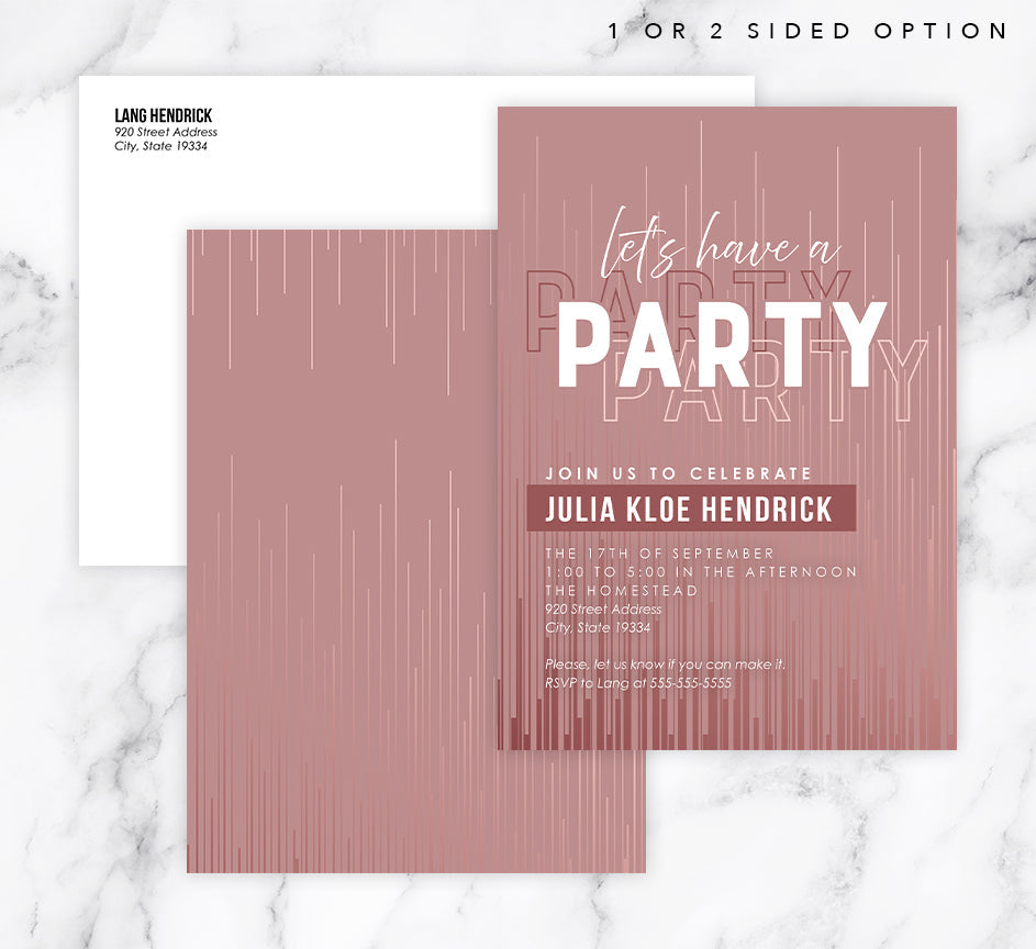 Blush Haze Invite Mockup