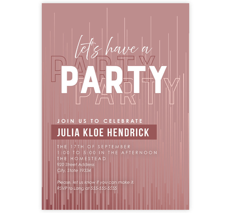 Blush Haze Invite