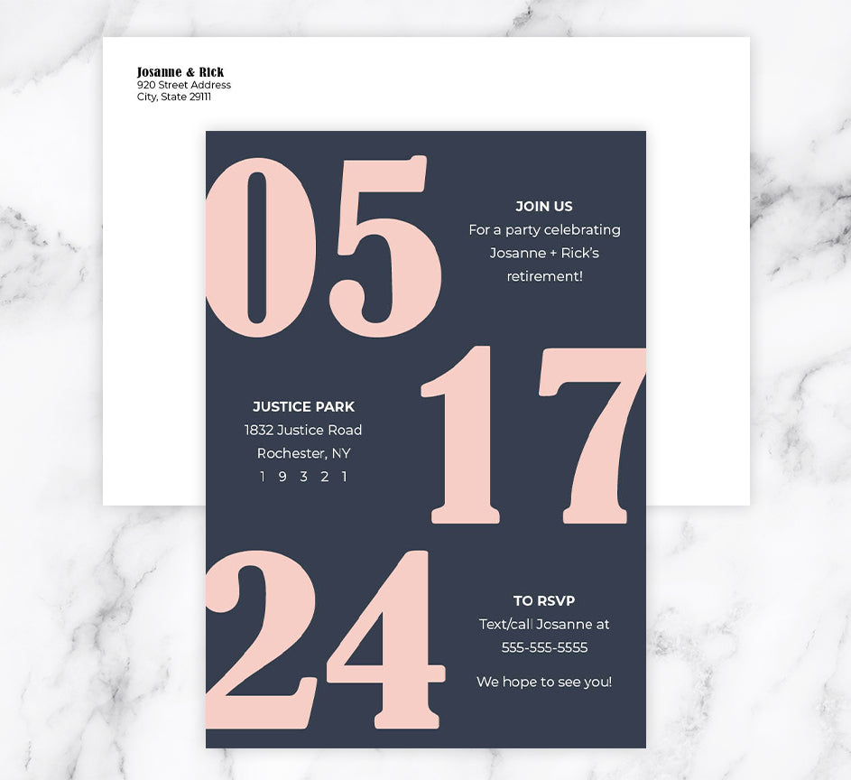 Bold Pop Invite Mockup