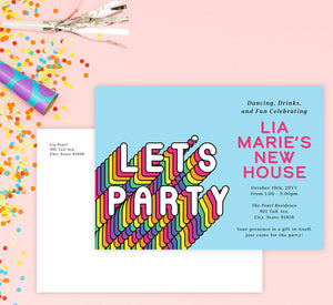 Vibrant Vibes Invite Mockup