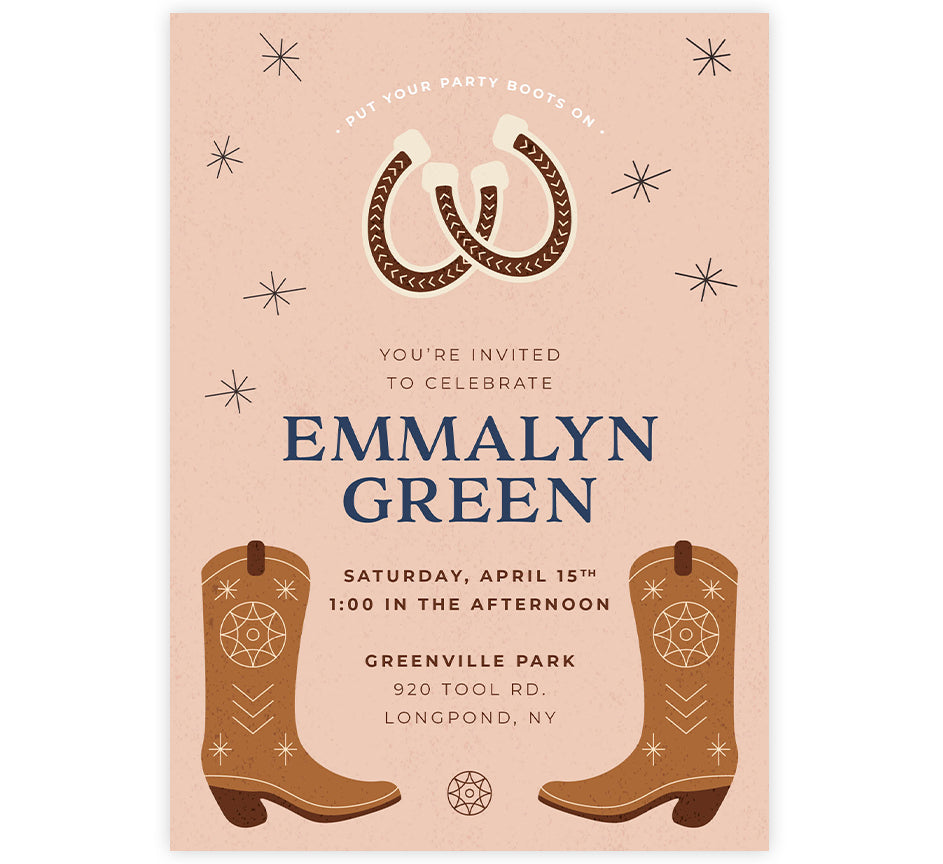 Party Boots Invite